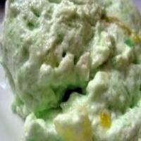 Green Jello with Cottage Cheese and Pineapple image