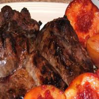 Barefoot Contessa's Grilled Leg of Lamb With Roasted Fruit image