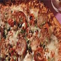 Duck Sausage Pizza with Green Onions and Tomato_image
