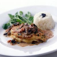 Sauteed Chicken Breasts Stuffed with Cheese and Ham image