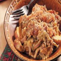 Cheddar Potatoes with Ham and Beans_image