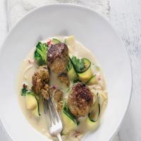 Coconut Zucchini Noodles and Spiced Meatballs image