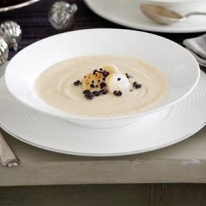 Celeriac soup with scallops & black pudding_image