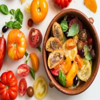 Tomato Salad With Anchovy Toasts image
