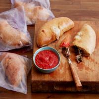 Big-Batch Healthy Beef, Mushroom and Spinach Calzones_image