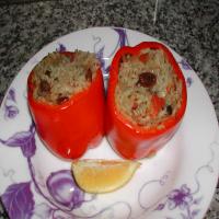 Stuffed Red Bell Peppers With Rice, Pine Nuts and Currants image