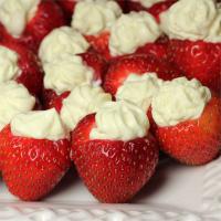 Pudding and Cream-Filled Strawberries image