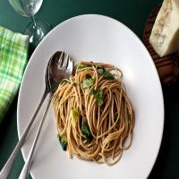 Whole Wheat Spaghetti With Green Garlic and Chicory image