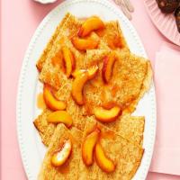 Crêpes with Flambéed Peaches image