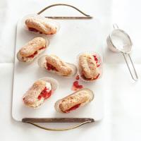 Mini Eclairs with Strawberries and Cream image