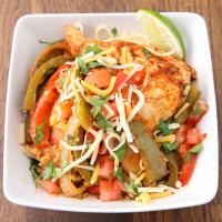 Easy Chicken Fajita Rice And Veggie Bake Recipe by Tasty image