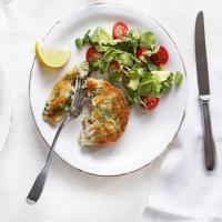 Salmon & broccoli cakes with watercress, avocado & tomato salad_image