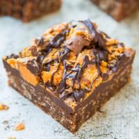 Chewy Chocolate Peanut Butter Butterfinger Bars_image