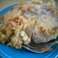 Delicious French Fries and Pork Chops (Or Chicken) Bake image
