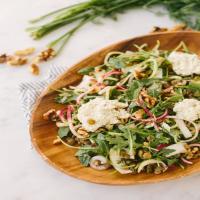 French Lentil and Arugula Salad with Herbed Cashew Cheese_image