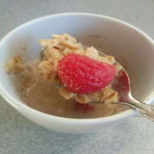 Quick-and-Easy Almond Milk Oatmeal with Raspberries image