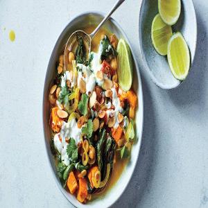 Coconut-Braised Chickpeas with Sweet Potatoes and Greens_image