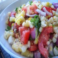 Sweet Corn & Tomato Salad With Fresh Cilantro_image