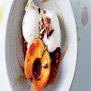 Braised and Brûléed Apples with Ice Cream image