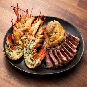 Surf & Turf with Maître d' Butter and Crispy Duck Fat Fingerling Potatoes_image