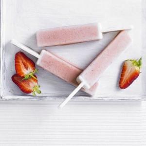 Strawberry milk pops image