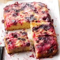 Rhubarb Berry Upside-Down Cake image