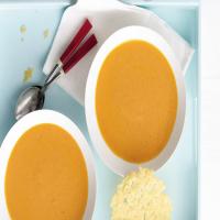 Roasted-Tomato Soup with Parmesan Wafers image