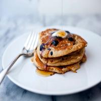 Oatmeal Buttermilk Blueberry Pancakes_image