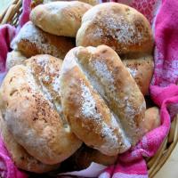Traditional French Pistolets - Little Onion and Rye Bread Rolls image