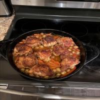 Skillet Chicken Thighs with Carrots and Potatoes image