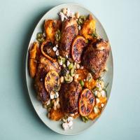 Charred Chicken With Sweet Potatoes and Oranges_image
