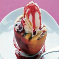 Grilled Peach Melba image