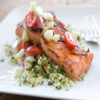 Citrus-Marinated Grilled Salmon With Tabbouleh Salad_image