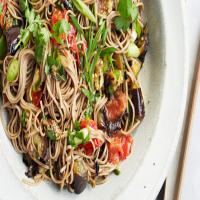 Soba Salad with Grilled Eggplant and Tomato image