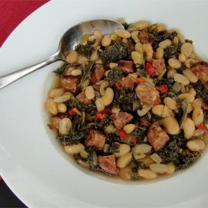Spanish Style White Bean and Sausage Soup image