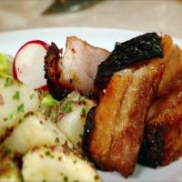 Roasted Pork Belly with Warm Potatoes and a Celery Radish Salad_image