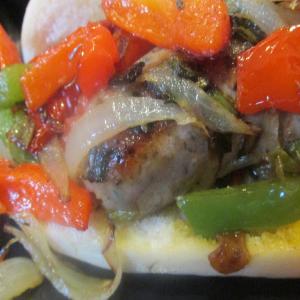 Irish Sausage Links with Peppers & Onions_image