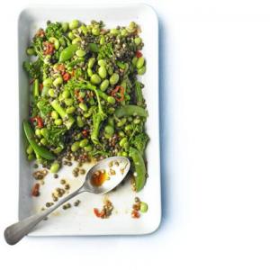 Puy lentil salad with soy beans, sugar snap peas & broccoli_image