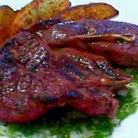 Grilled Lamb Shoulder Chops with Fresh Mint Jelly_image