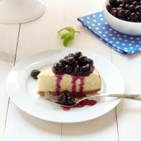Cheesecake With Blueberry Topping_image
