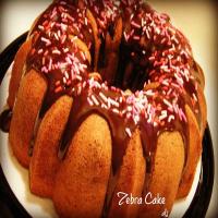 Zebra Bundt Cake with Chocolate Glaze_image