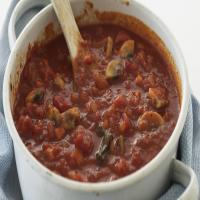Tomato Sauce With Fresh Vegetables and Basil_image