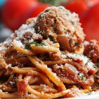 Spaghetti and Meatballs with Bone Marrow Sauce by Richard Blais Recipe by Tasty image