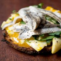 Soft-Boiled Egg and White Anchovy Breakfast Sandwiches image