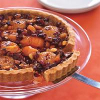 Honey-Caramel Tart with Apricots and Almonds image
