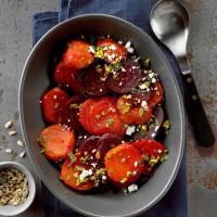 Air-Fryer Beets with Orange Gremolata and Goat Cheese image