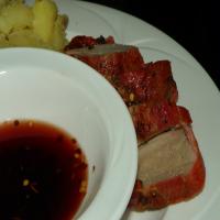 Grilled Tenderloin With Spicy Pomegranate Sauce_image