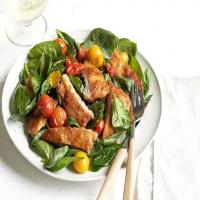 Warm Spinach Salad With Pork Milanese image
