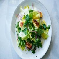 Escarole Salad With Smoky Halloumi Croutons_image