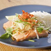 Steamed Arctic Char with Soy, Crispy Garlic, and Chiles_image